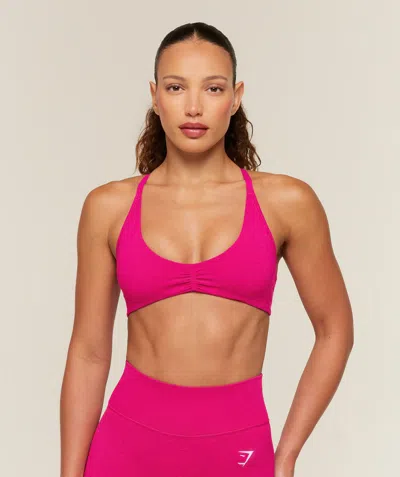 Gymshark Relay Seamless Light Support Sports Bra In Pink