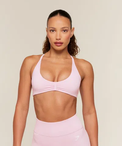 Gymshark Relay Seamless Light Support Sports Bra In Pink