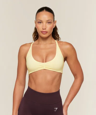 Gymshark Relay Seamless Light Support Sports Bra In Yellow
