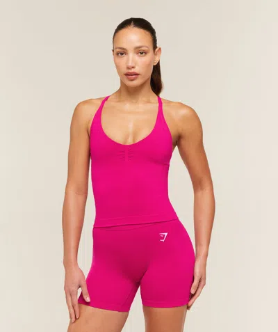 Gymshark Relay Tank With Shelf In Pink