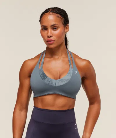 Gymshark Reps T Back Sports Bra In Gray