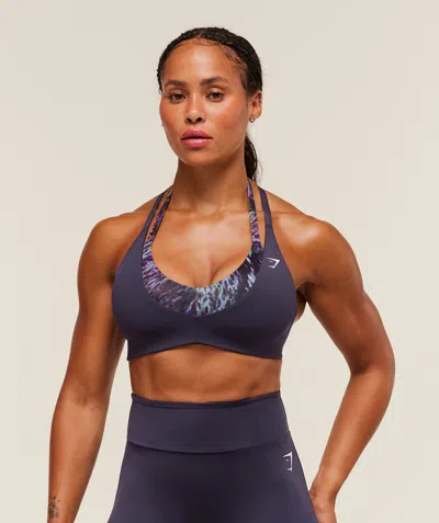 Gymshark Reps T Back Sports Bra In Purple