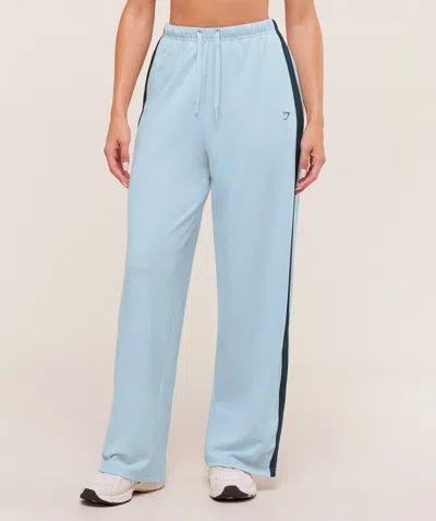 Gymshark Retro Stripe Snap Pants In Blue