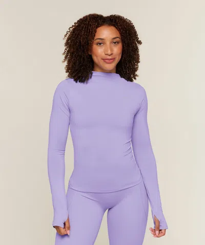 Gymshark Running High Neck Long Sleeve Top In Purple