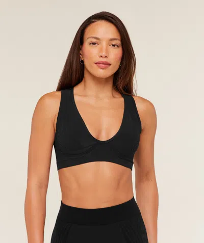 Gymshark Selective Terry Light Support Sports Bra In Black