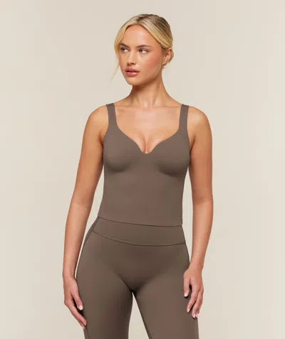 Gymshark Shape Push Up Tank In Brown