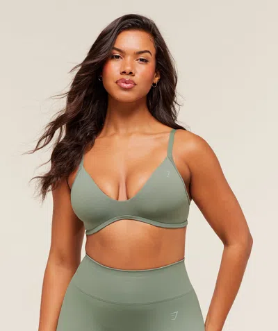 Gymshark Soft Sculpt V-neck Sports Bra In Green