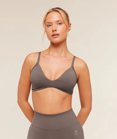 Gymshark Soft Sculpt V-neck Sports Bra In Gray