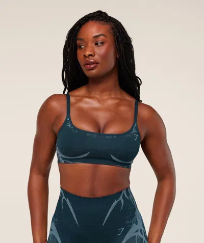 Gymshark Storm Seamless Sports Bra In Blue