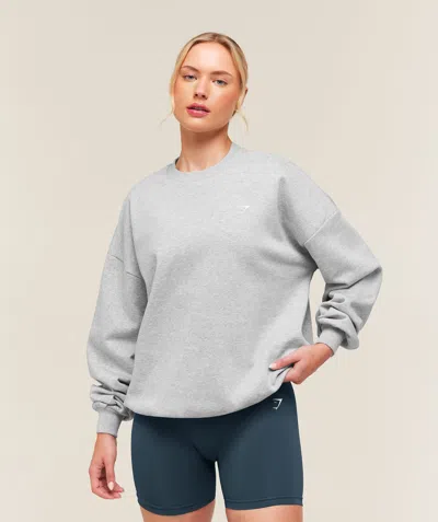 Gymshark Training Oversized Fleece Sweatshirt In Gray