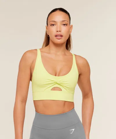 Gymshark Twist Front Sports Bra In Green