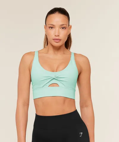 Gymshark Twist Front Sports Bra In Blue