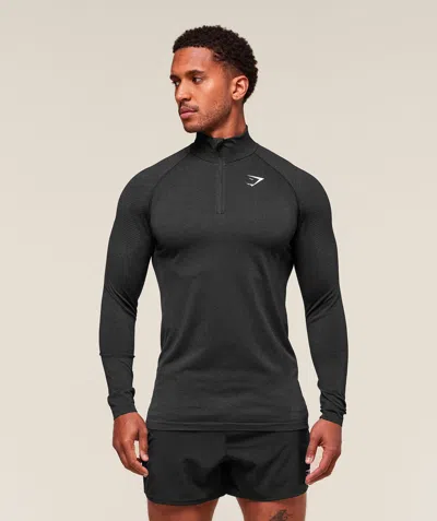 Gymshark Vital Seamless 1/4 Zip In Black