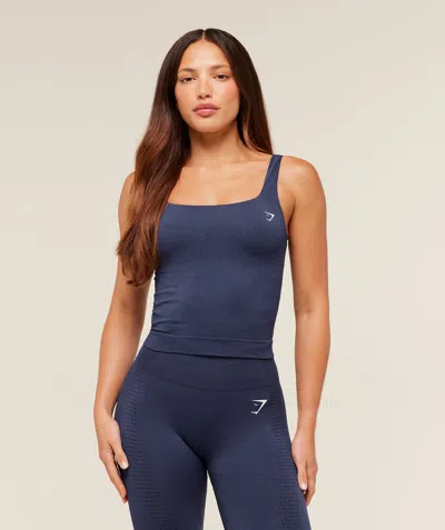 Gymshark Vital Seamless Tank With Shelf In Blue