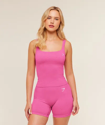 Gymshark Vital Seamless Tank With Shelf In Pink