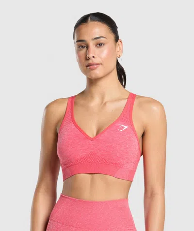 Gymshark Vital Seamless V Neck Sports Bra In Blue