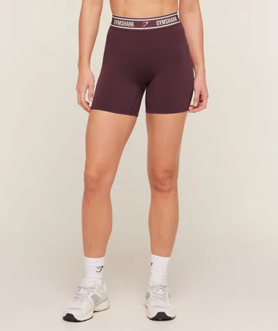 Gymshark Waistband Logo Shorts In Brown