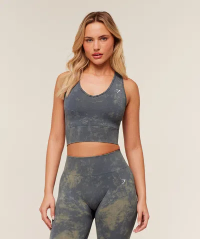 Gymshark Washed Crop Tank In Grey