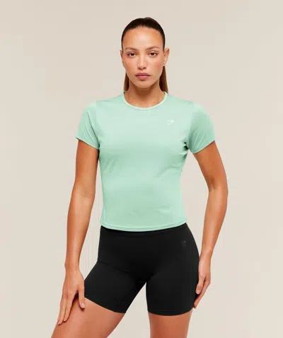 Gymshark Washed Pastel Baby Tee In Blue