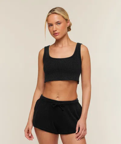 Gymshark Washed Waffle Tank In Black
