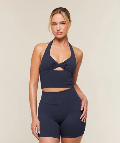 Gymshark Whitney Twist Front Shelf Tank In Blue