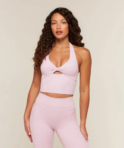 Gymshark Whitney Twist Front Shelf Tank In Pink