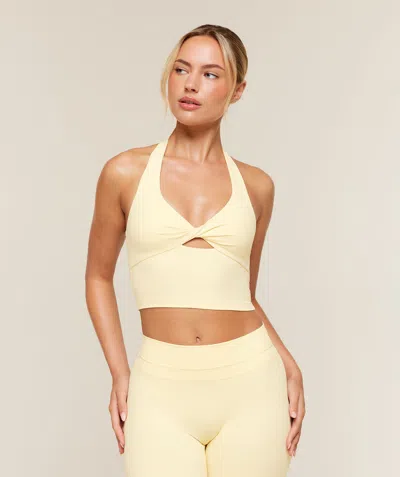Gymshark Whitney Twist Front Shelf Tank In Yellow