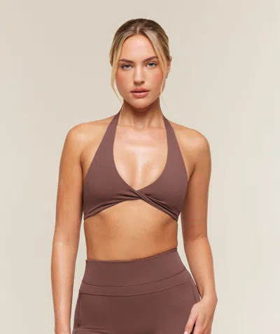 Gymshark Whitney Twist Sports Bra In Brown