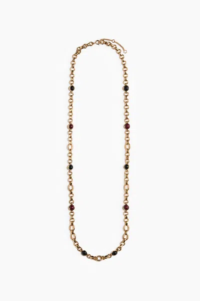H&m Beaded Chain Necklace In Gold
