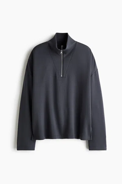 H&m Half-zip Sweatshirt In Blue