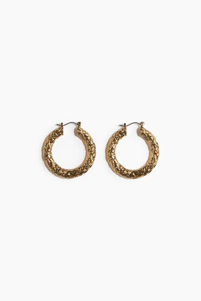 H&m Hoop Earrings In Gold