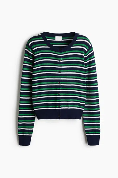 H&m Knit Viscose-blend Cardigan In Green