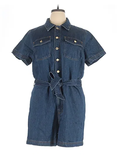 Pre-owned H&m Romper In Blue