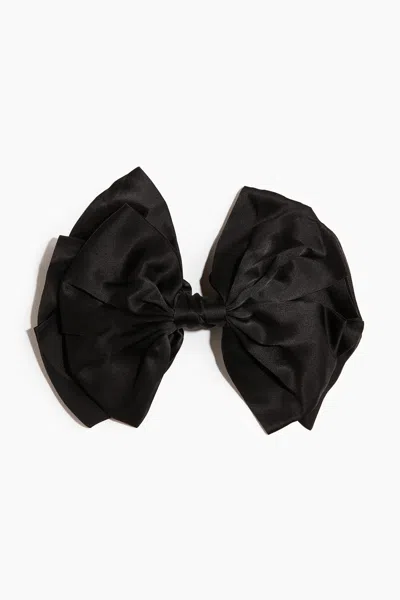 H&m Silk Bow Hair Clip In Black