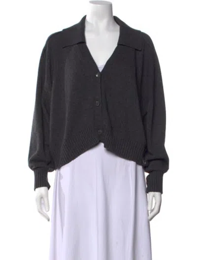 Pre-owned Hache Open Front Sweater In Grey