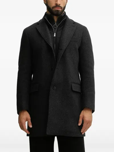 Hackett Button-up Coat In Gray