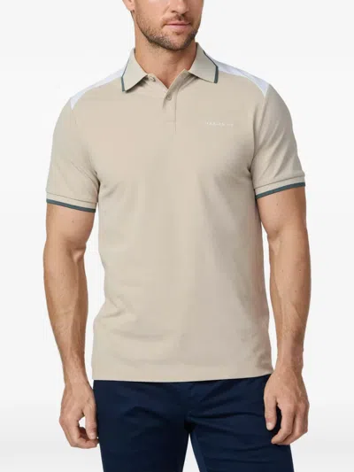Hackett Colour-block Polo Shirt In Neutral
