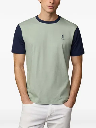 Hackett Colour-block Print T-shirt In Green