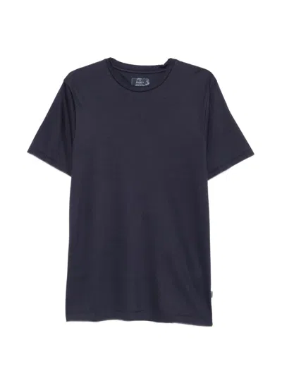 Hackett Contrast-stitch Short-sleeve T-shirt In Blue
