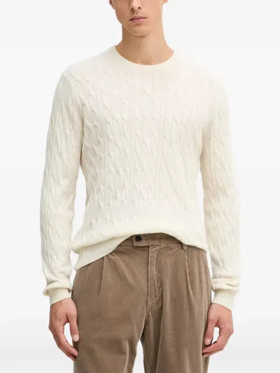 Hackett Crew-neck Sweater In Neutral