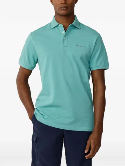 Hackett Embroidered Pique Polo Shirt In White