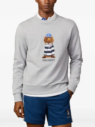 Hackett Harry Crew-neck Cotton Sweater In Gray