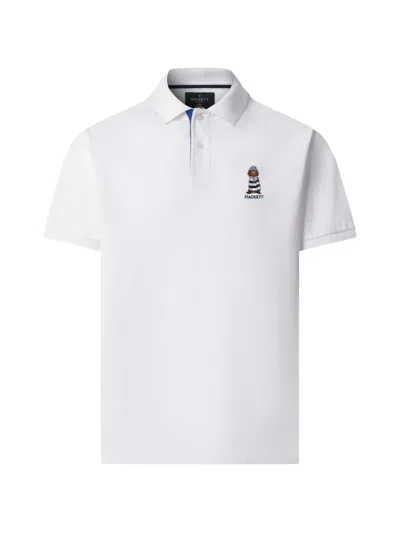 Hackett Heritage Harry Polo Shirt In White