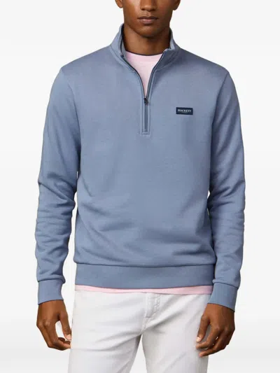 Hackett Heritage Quarter-zip Sweater In Blue