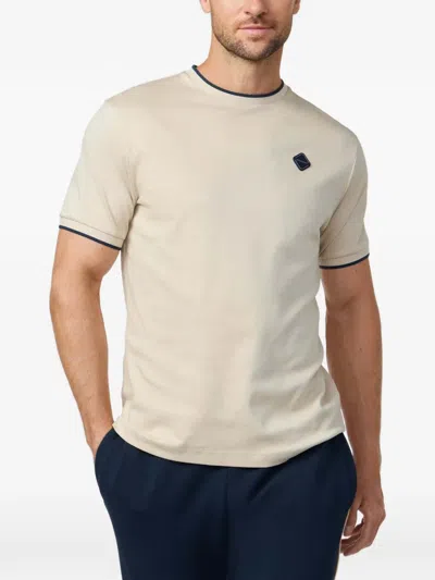 Hackett Logo-embroidered T-shirt In Neutral