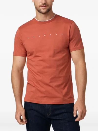Hackett Logo-print Cotton T-shirt In Red