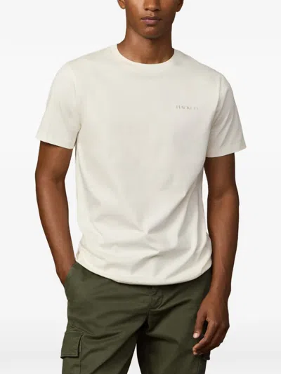 Hackett Logo-print Cotton-jersey T-shirt In White