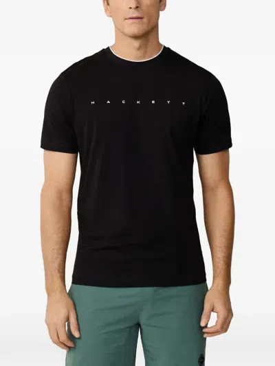 Hackett Logo-print T-shirt In Black