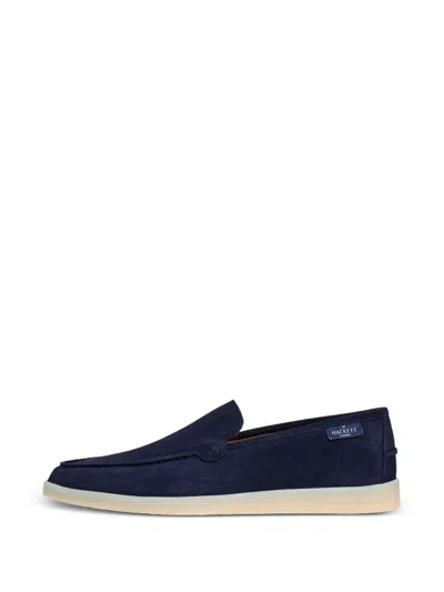 Hackett Martins Suede Loafers In Blue