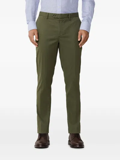 Hackett Sanderson Textured Chino Trousers In Green